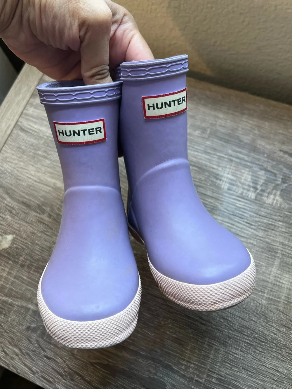 Hunter Kids Lavender Rubber Rain Boots 5/6c